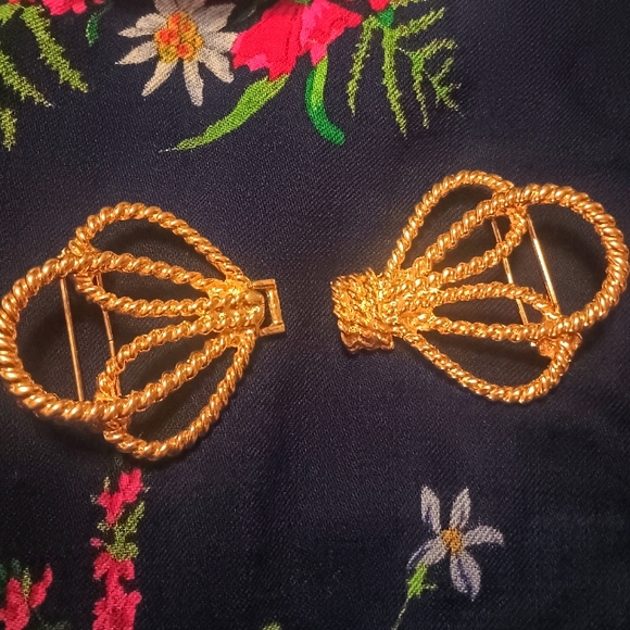 Dotty Smith VTG Rope Bow 2 Piece Belt Buckle - Picture 2 of 8